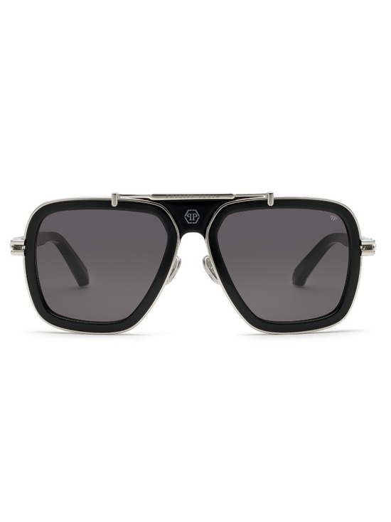Philipp Plein Other - NIB | Philipp Plein | Icon Oversized Pilot Sunglasses - SPP109 Black/Silver